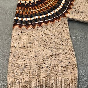 Misha And Puff Camel Fair Isle Sweater